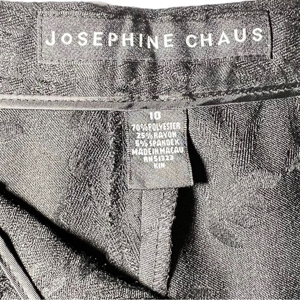 Josephine Chaus Women’s Floral Side Zip Dress Pants Black Size 10 - Picture 4 of 5